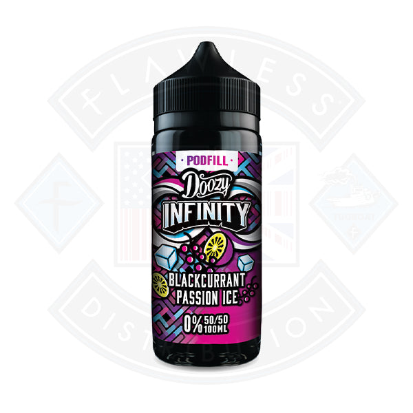 Doozy Vape Infinity Pod Fill 50/50 0mg 100ml Shortfill Blackcurrant Passion Ice