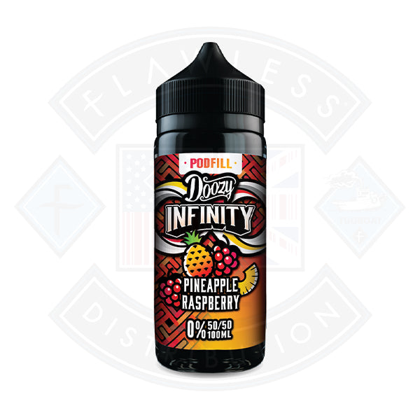 Doozy Vape Infinity Pod Fill 50/50 0mg 100ml Shortfill Pineapple Raspberry