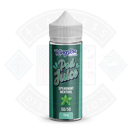 Kingston Spearmint Menthol Pod Juice 50/50 0mg 100ml Shortfill