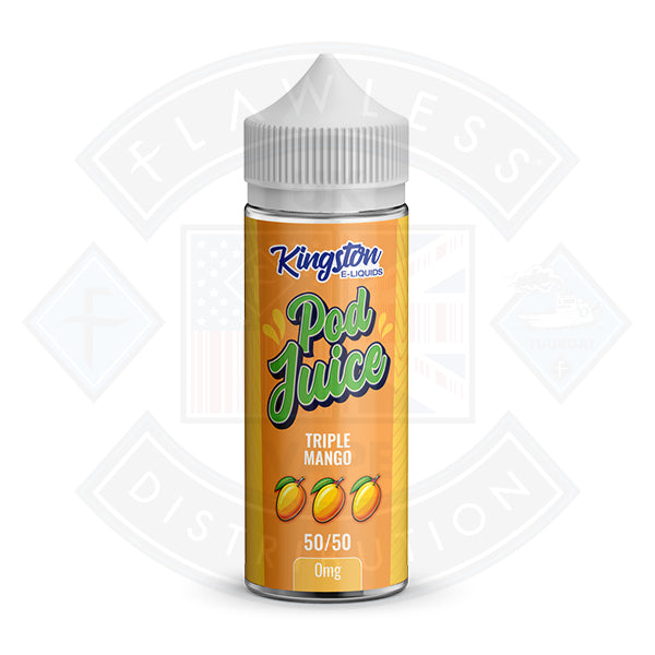Kingston Triple Mango Pod Juice 50/50 0mg 100ml Shortfill
