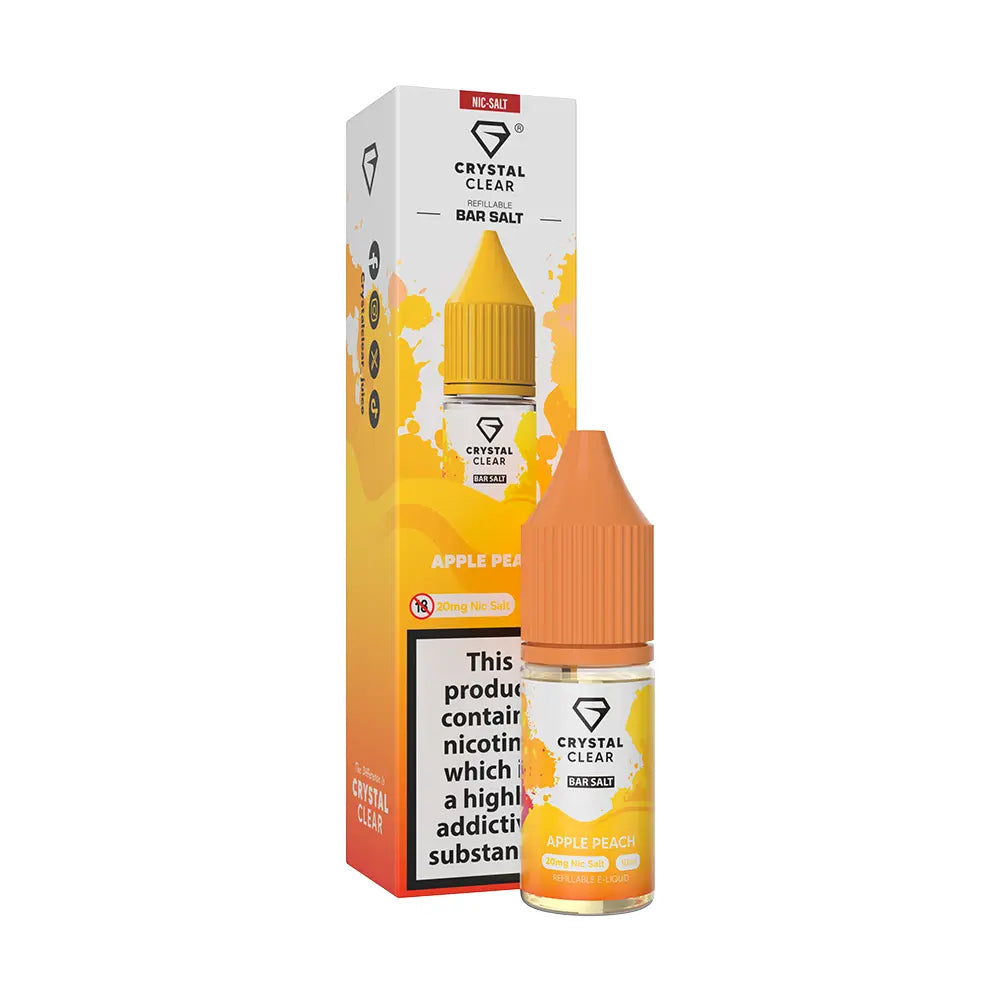 Crystal Clear Bar Nic Salts 10ml - Apple Peach