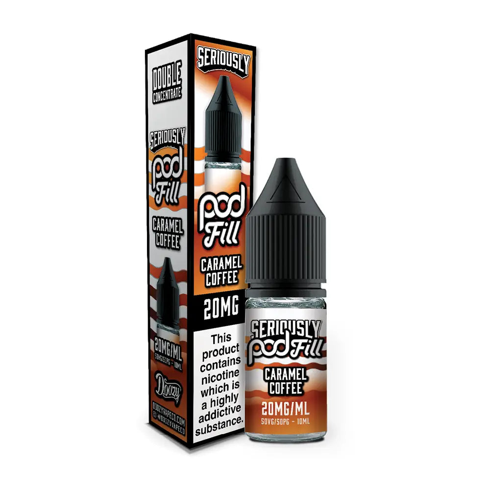 Doozy Vape Seriously Pod Fill Salt 10ml Caramel Coffee
