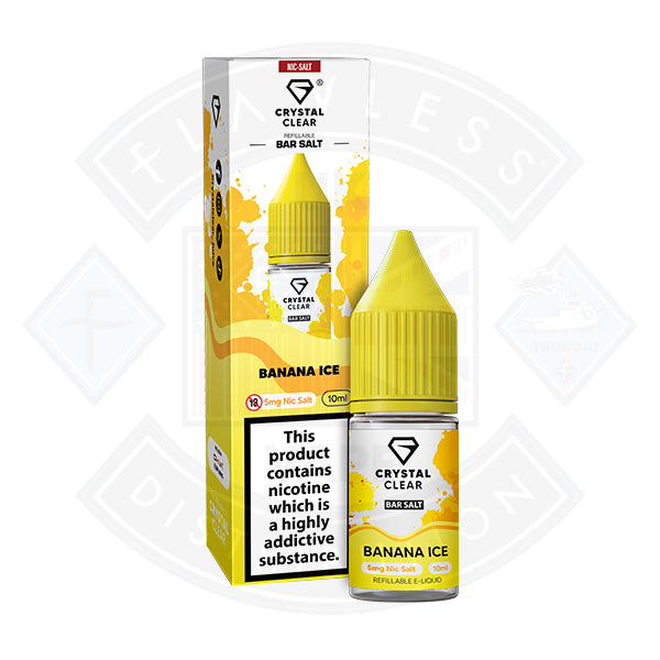 Crystal Clear Bar Nic Salt 10ml Banana Ice