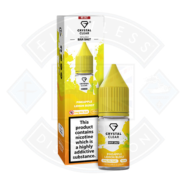 Crystal Clear Bar Nic Salt 10ml Pineapple Lemon Burst