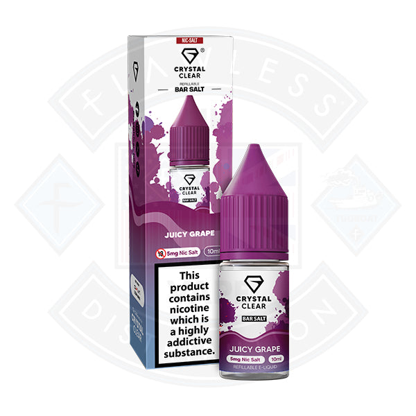 Crystal Clear Bar Nic Salt 10ml Juicy Grape