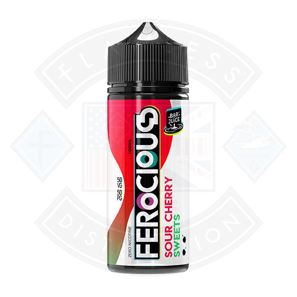 Ferocious Bar Juice Sour Cherry Sweets 0mg 100ml Shortfill