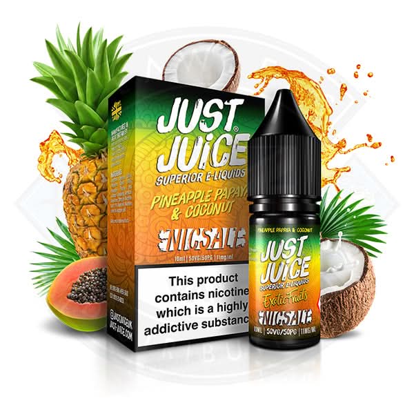 Just Juice Exotic - Pineapple Papaya & Coconut Nic Salt 10ml E-Liquid