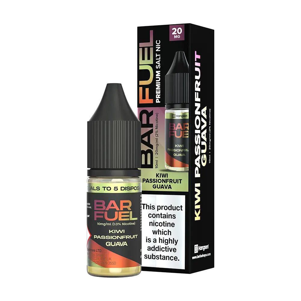 Bar Fuel Salts 10ml Kiwi Passion Fruit Guava