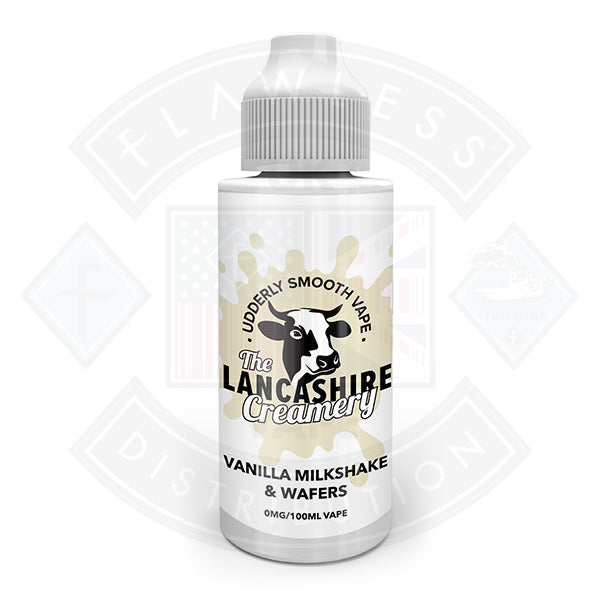 The Lancashire Creamery - Vanilla Milkshake & Wafers 100ml Shortfill