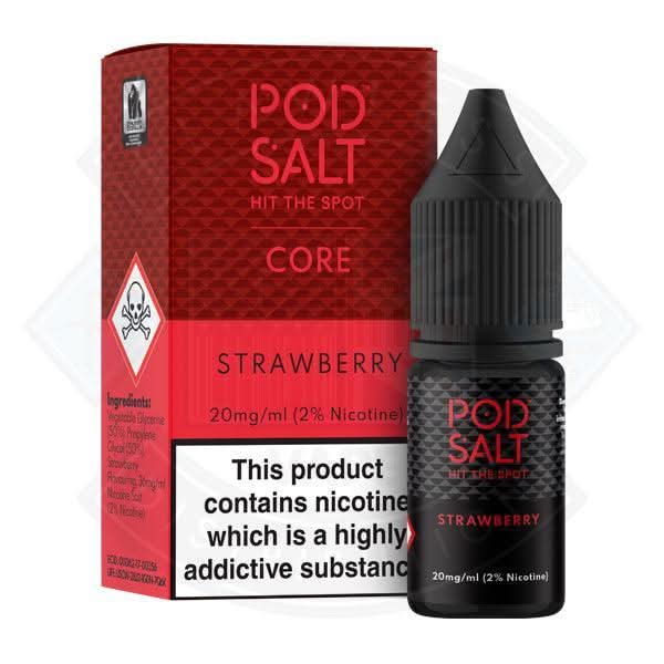 Pod Salt Strawberry Nic Salt 20mg 10ml E-Liquid - Flawless Vape Shop