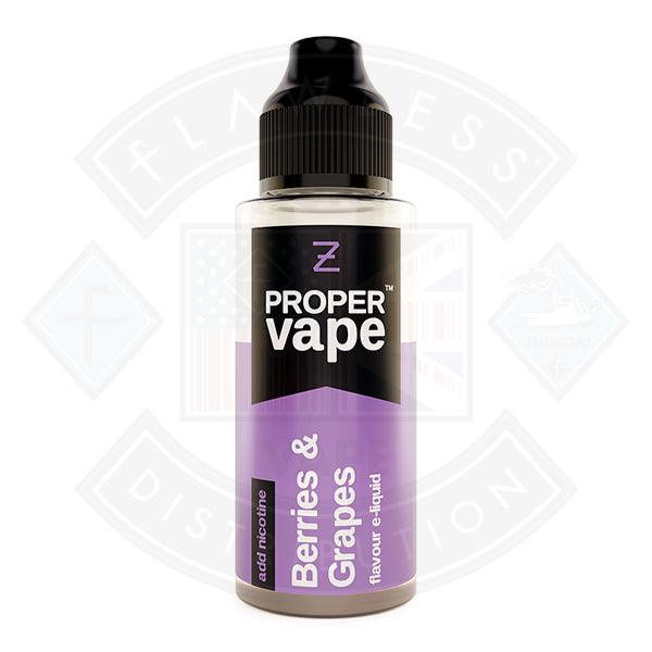 Proper Vape by Zeus Juice Berries and Grape 0mg 100ml Shortfill - Flawless Vape Shop