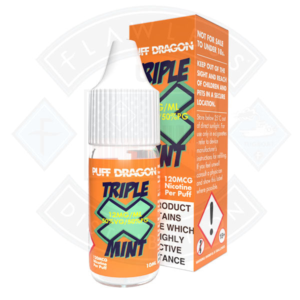 Triple X Mint by Puff Dragon TPD Compliant - 10ml
