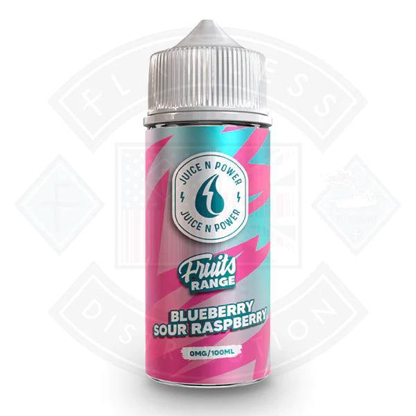 Juice N Power Blueberry Sour Raspberry 0mg 100ml Shortfill - Flawless Vape Shop