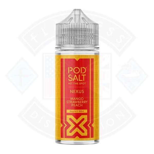 Pod Salt Nexus Mango Strawberry Peach 0mg 100ml E-liquid - Flawless Vape Shop