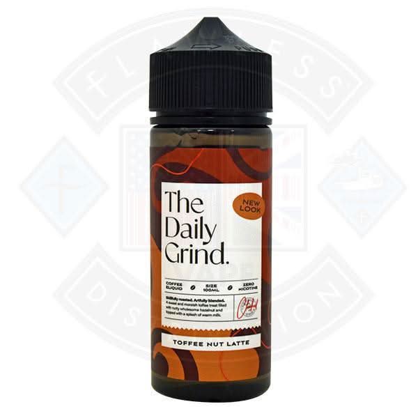 The Daily Grind Toffee Nut Latte (New Look) 0mg 100ml Shortfill - Flawless Vape Shop