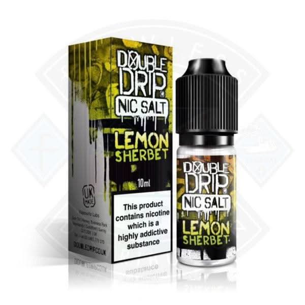Vapouriz Double Drip Nic Salt Lemon Sherbet 10ml E-liquid - Flawless Vape Shop
