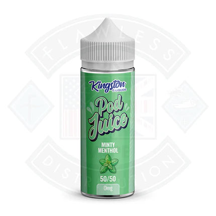 Kingston Minty Menthol Pod Juice 50/50 0mg 100ml Shortfill