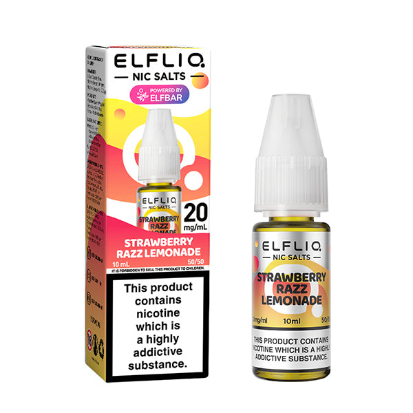 Elf Bar ELFLIQ Strawberry Razz Lemonade Nic Salt 10ml - 5mg - Flawless Vape Shop