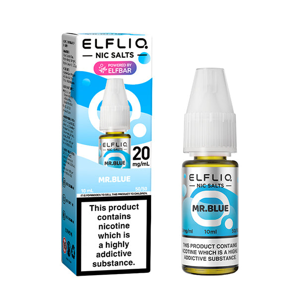 Elf Bar ELFLIQ Mr Blue Nic Salt 10ml - 5mg - Flawless Vape Shop