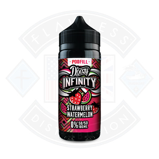 Doozy Vape Infinity Pod Fill 50/50 0mg 100ml Shortfill Strawberry Watermelon