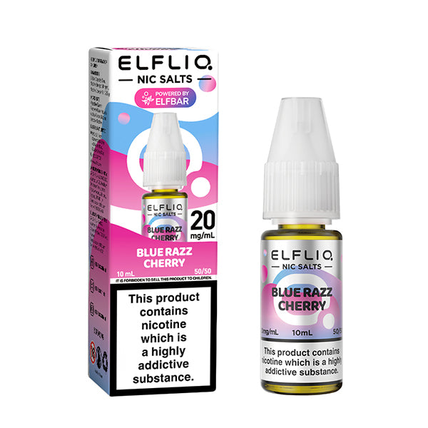 Elf Bar ELFLIQ Blue Razz Cherry Nic Salt 10ml - 5mg - Flawless Vape Shop