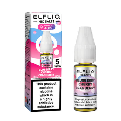 Elf Bar ELFLIQ Blueberry Cherry Cranberry Nic Salt 10ml - 5mg - Flawless Vape Shop