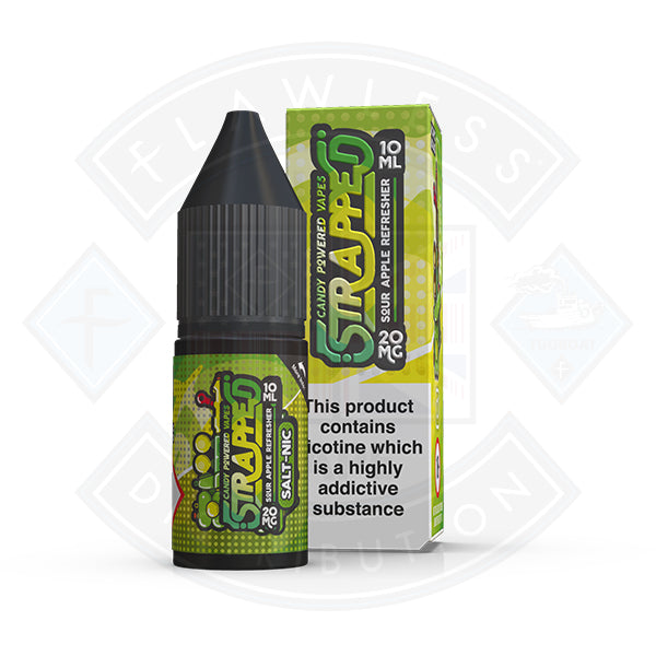 Strapped Candy Powered Nic Salt - Sour Apple Refresher 20mg 10ml E-liquid