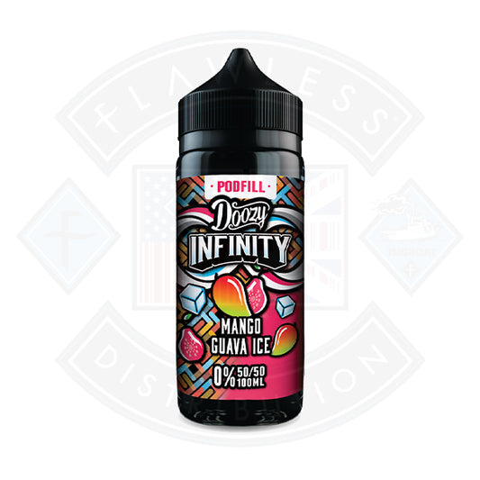 Doozy Vape Infinity Pod Fill 50/50 0mg 100ml Shortfill Mango Guava Ice