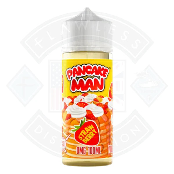 Vape Juice Pancake Man - Strawberry 0mg 100ml Shortfill