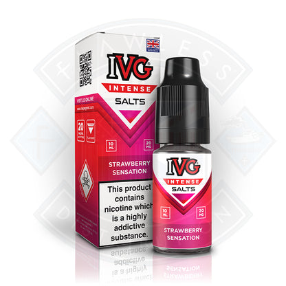 IVG Intense Nic Salts Strawberry Sensation 10ml - 20mg - Flawless Vape Shop