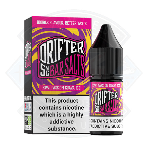 Drifter Bar Salts - Kiwi Passion Guava Ice Nic Salt 10ml - 10mg - Flawless Vape Shop
