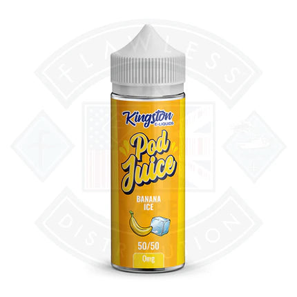 Kingston Banana Ice Pod Juice 50/50 0mg 100ml Shortfill - Flawless Vape Shop