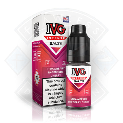 IVG Intense Nic Salts Strawberry Raspberry Cherry 10ml - 10mg - Flawless Vape Shop