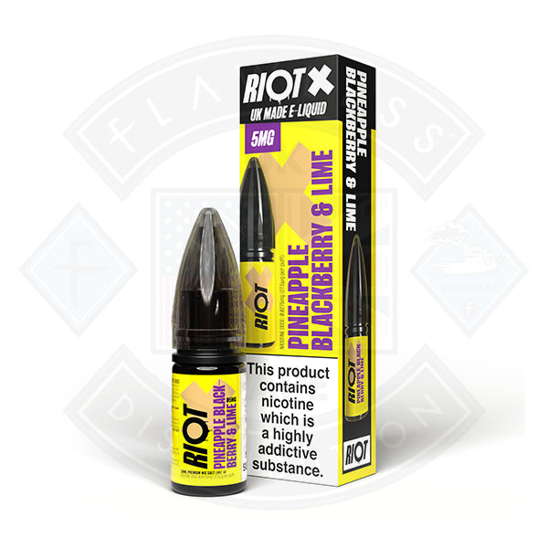 Riot X Salt  10ml Pineapple Black Berry and Lime - 5mg - Flawless Vape Shop