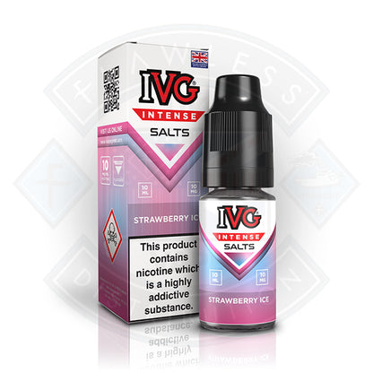 IVG Intense Nic Salts Strawberry Ice 10ml - 10mg - Flawless Vape Shop