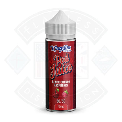 Kingston Black Cherry Raspberry Pod Juice 50/50 0mg 100ml Shortfill