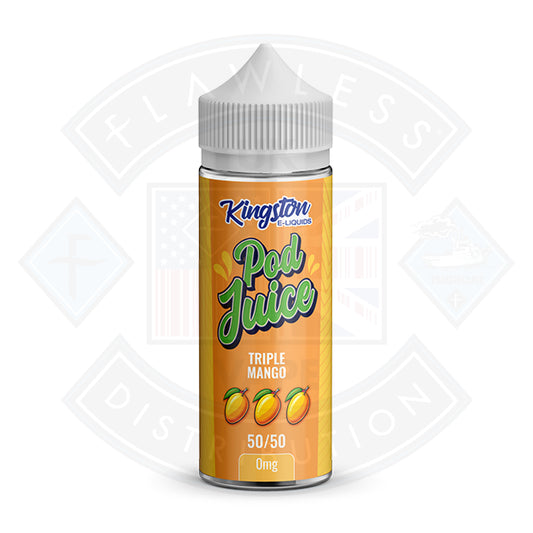 Kingston Triple Mango Pod Juice 50/50 0mg 100ml Shortfill