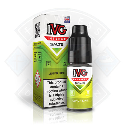 IVG Intense Nic Salts Lemon Lime 10ml - 10mg - Flawless Vape Shop