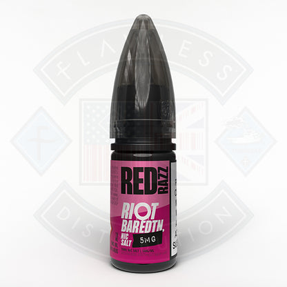 Riot Squad Bar EDTN Salt 10ml Red Razz - 5mg - Flawless Vape Shop