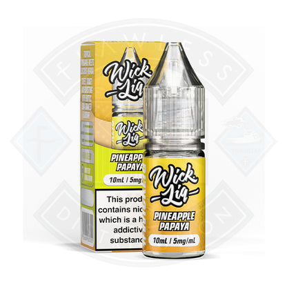 Wick Liquor Pineapple Papaya Nic Salt E-Liquid 10ml - 5mg - Flawless Vape Shop