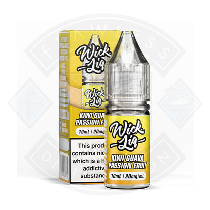 Wick Liquor Kiwi Guava Passionfruit Nic Salt E-Liquid 10ml - 5mg - Flawless Vape Shop