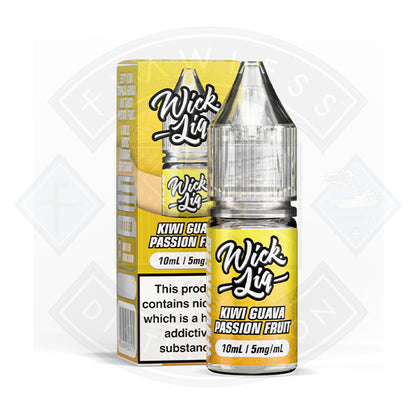 Wick Liquor Kiwi Guava Passionfruit Nic Salt E-Liquid 10ml - 5mg - Flawless Vape Shop