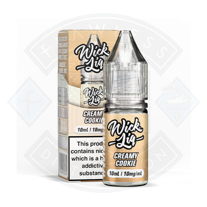 Wick Liquor Creamy Cookie Nic Salt E-Liquid 10ml - 5mg - Flawless Vape Shop