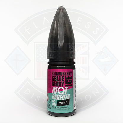Riot Squad Bar EDTN Salt 10ml Strawberry Blueberry Ice - 5mg - Flawless Vape Shop