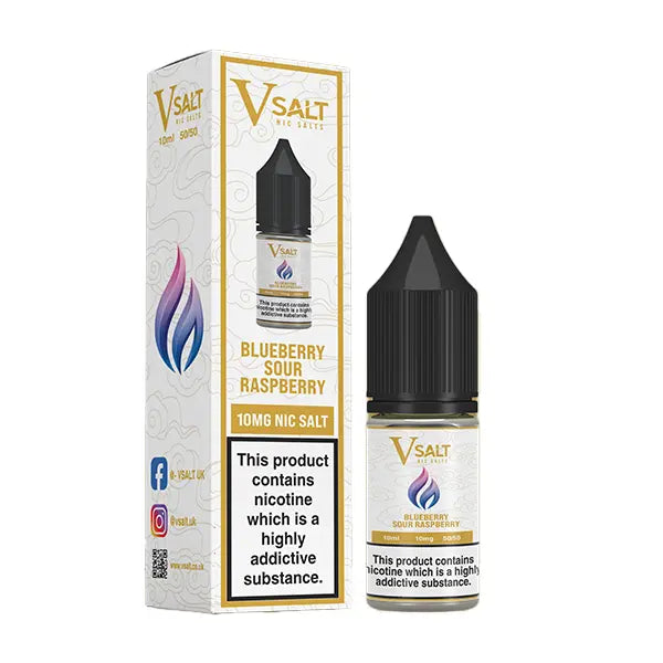 Vsalt Nic Salt 10ml Blueberry Sour Raspberry - 10mg - Flawless Vape Shop