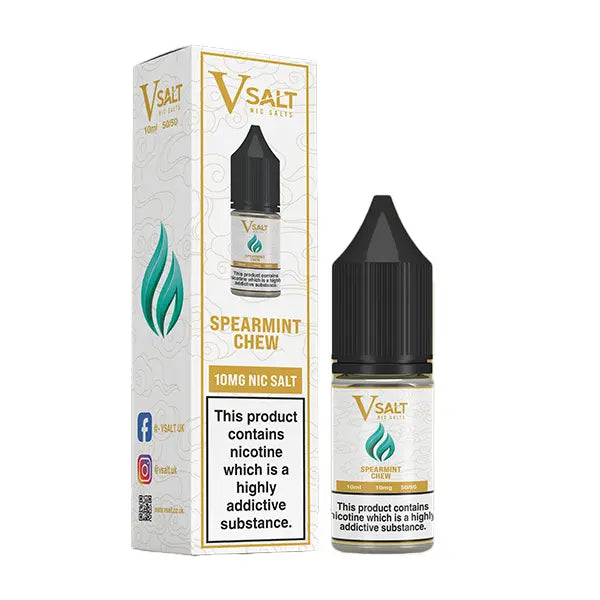 Vsalt Nic Salt 10ml Spearmint Chew - 10mg - Flawless Vape Shop
