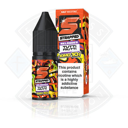 Strapped Reloaded Nic Salt 10ml Tutti Frutti - 20mg - Flawless Vape Shop