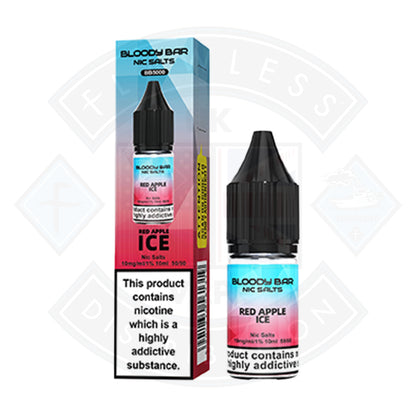Bloody Bar Nic Salts Red Apple Ice 10ml - 20mg - Flawless Vape Shop