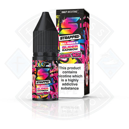 Strapped Reloaded Nic Salt 10ml Super Rainbow - 10mg - Flawless Vape Shop