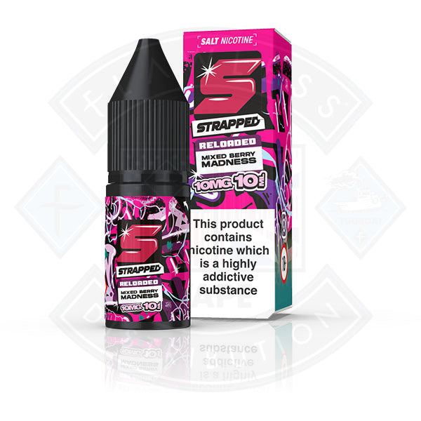 Strapped Reloaded Nic Salt 10ml Mixed Berry Madness - 10mg - Flawless Vape Shop